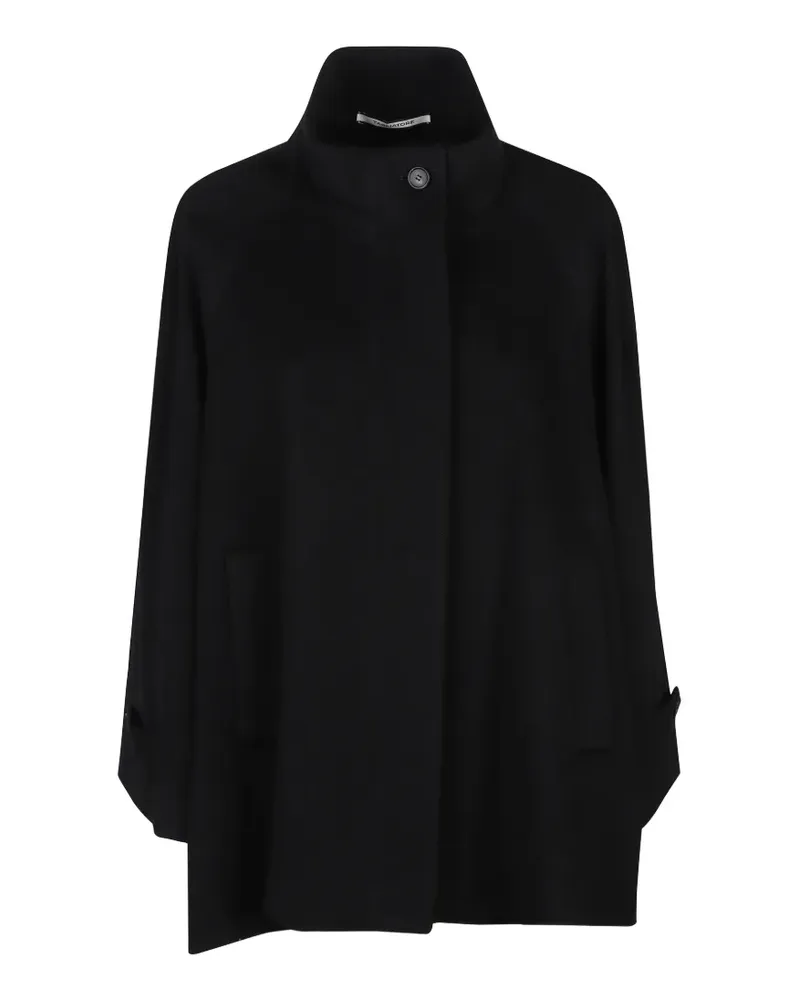 Tagliatore Leila high-neck cape jacket - Schwarz Schwarz