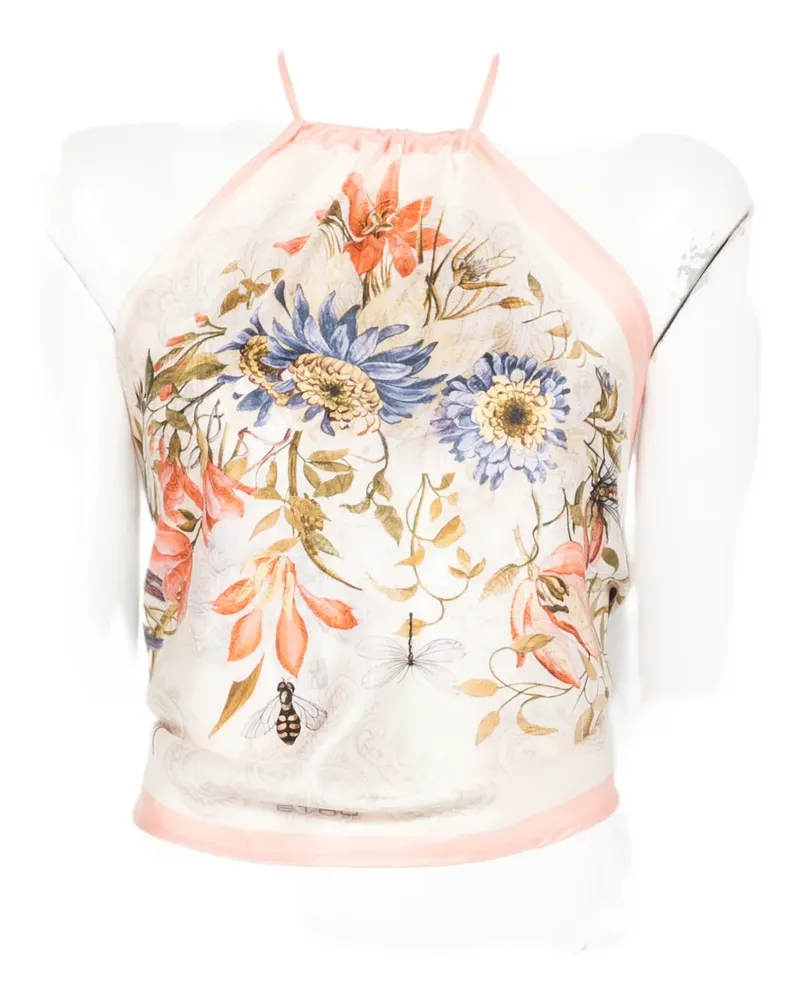 Etro floral-print top - Nude Nude