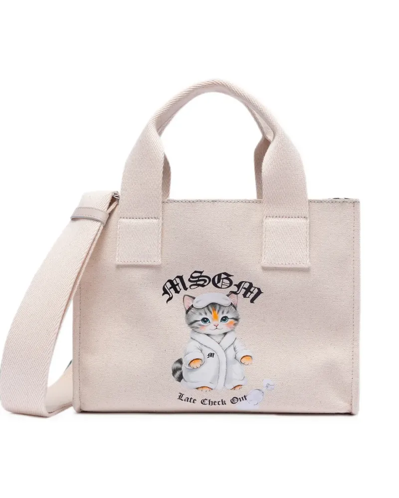 MSGM Handtasche mit Print - Nude Nude