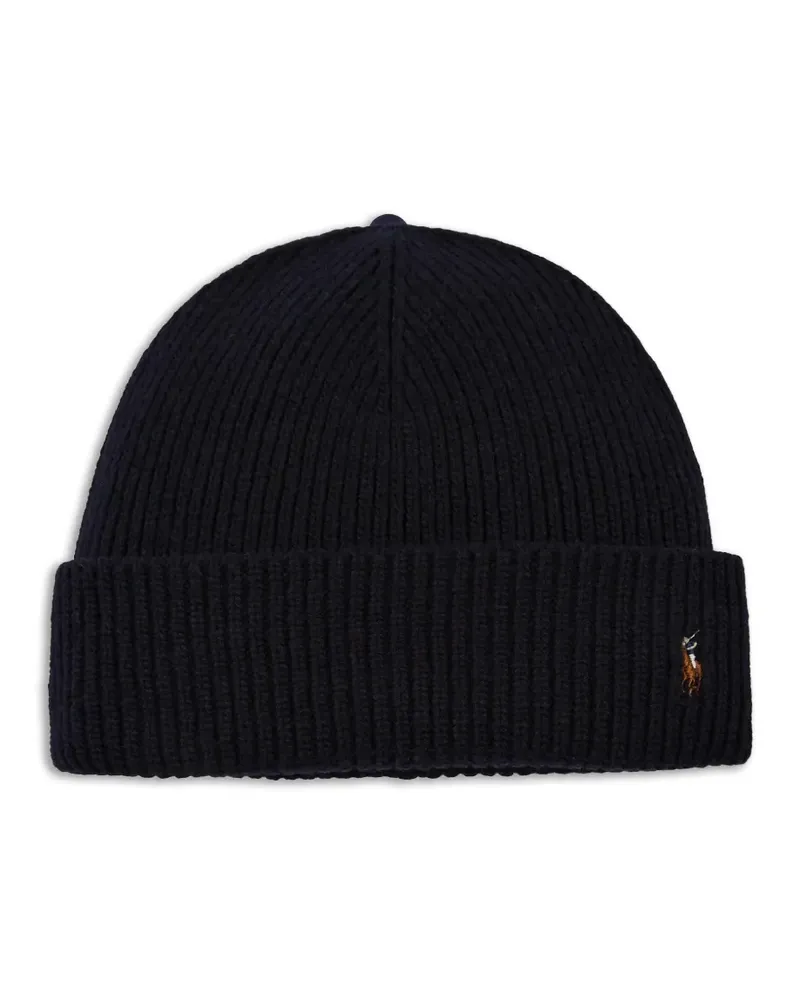 Ralph Lauren Beanie mit ikonischem Bündchen - Blau Blau