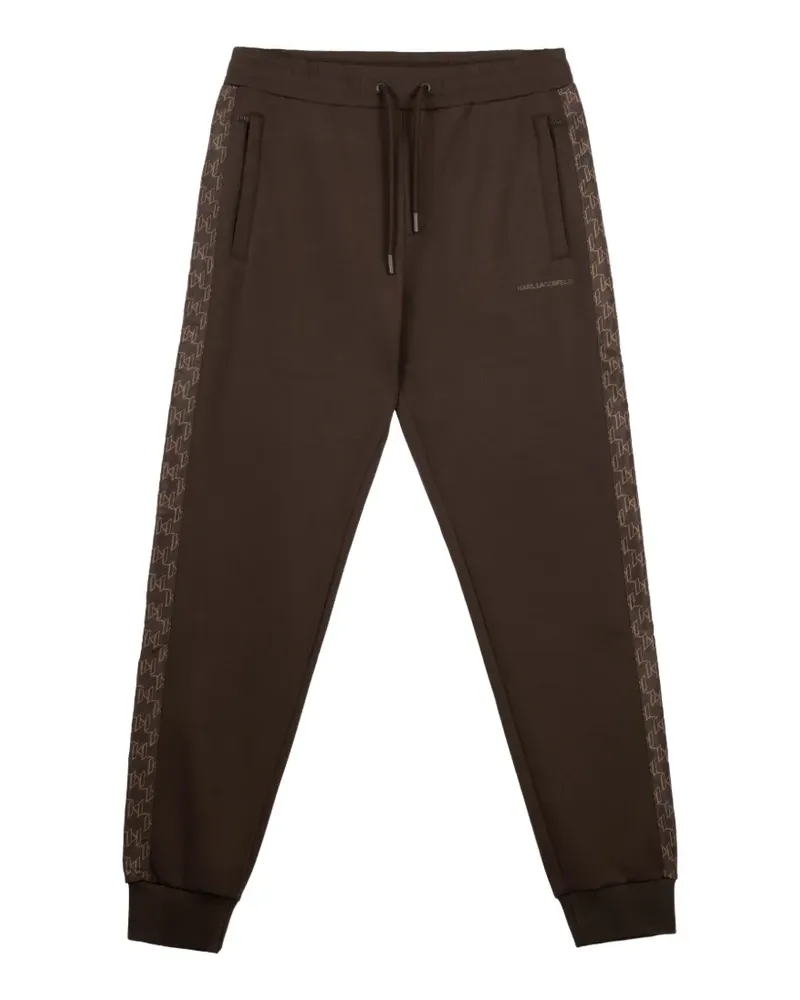 Karl Lagerfeld logo-pattern track pants - Braun Braun