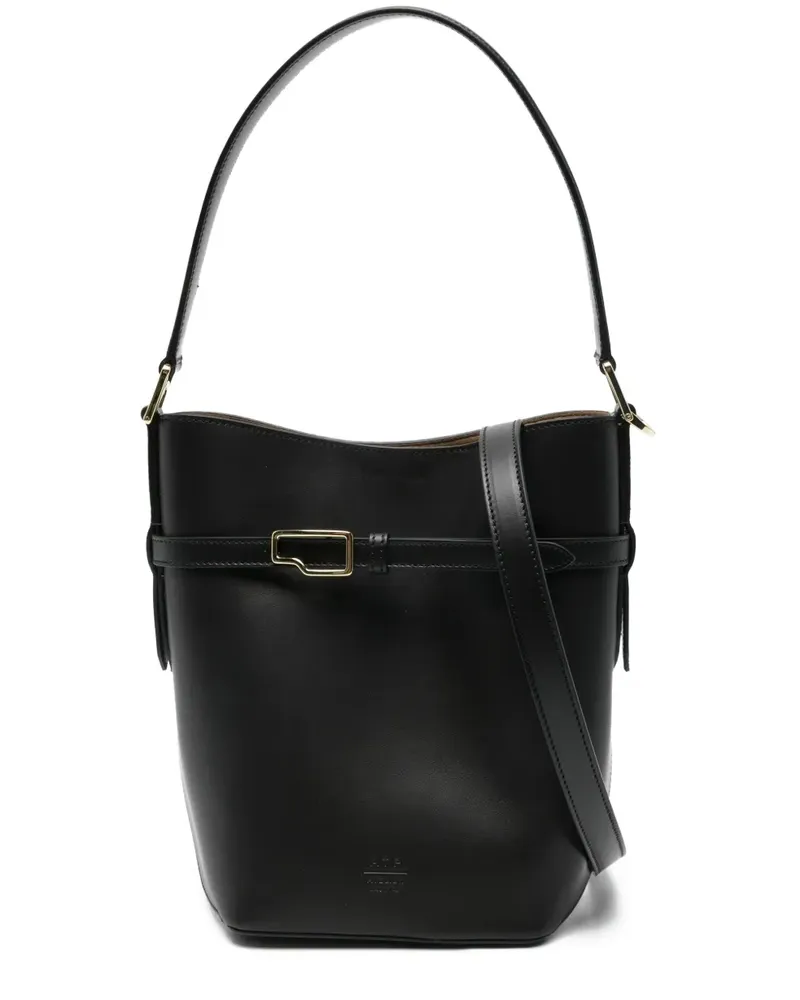 ATP Atelier Lierna Schultertasche mit Schnalle - Schwarz Schwarz