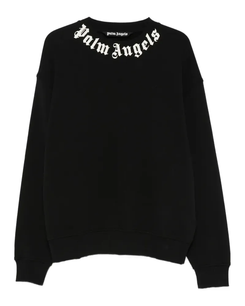 Palm Angels Sweatshirt mit Logo-Print - Schwarz Schwarz