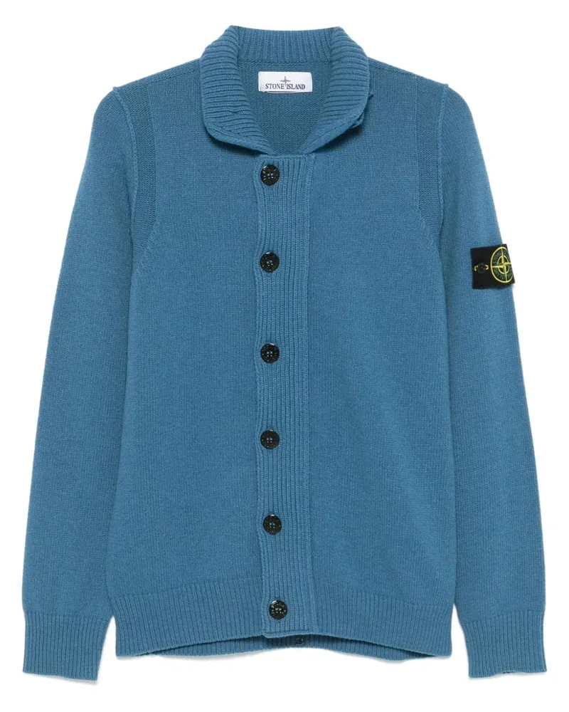Stone Island Cardigan mit Kompass-Patch - Blau Blau
