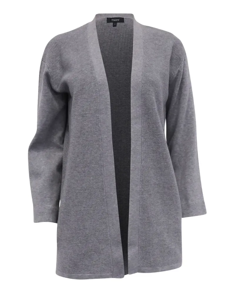 Theory open front rib-knit cardigan - Grau Grau
