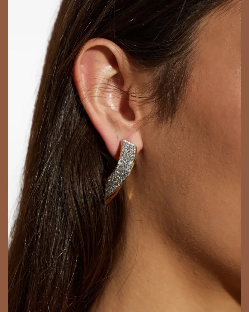 Lanvin crystal-embellished hoop earrings - Gold Gold
