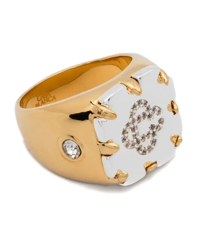 Casablanca Paris Ring mit Logo-Verzierung - Gold Gold