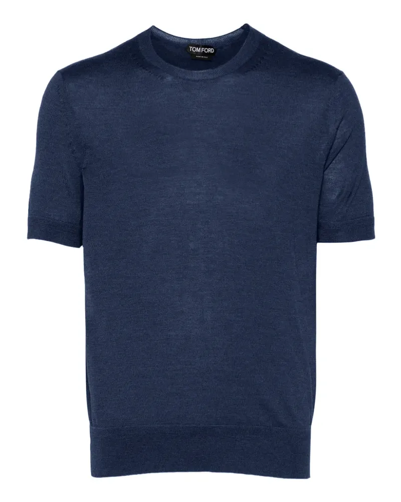 Tom Ford Kurzärmeliges T-Shirt - Blau Blau