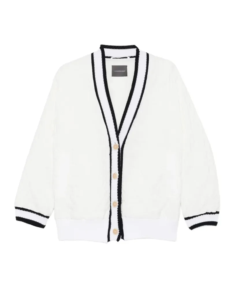 Lorena Antoniazzi Gesteppte Jacke mit V-Ausschnitt - Weiß Weiß