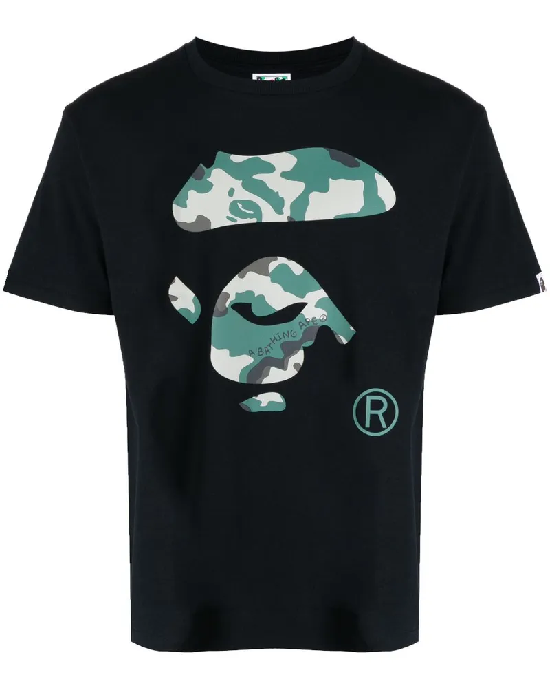 BAPE T-Shirt mit Logo-Print Schwarz