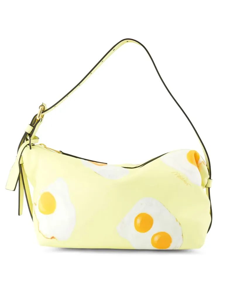 Moschino Schultertasche mit Print - Gelb Gelb