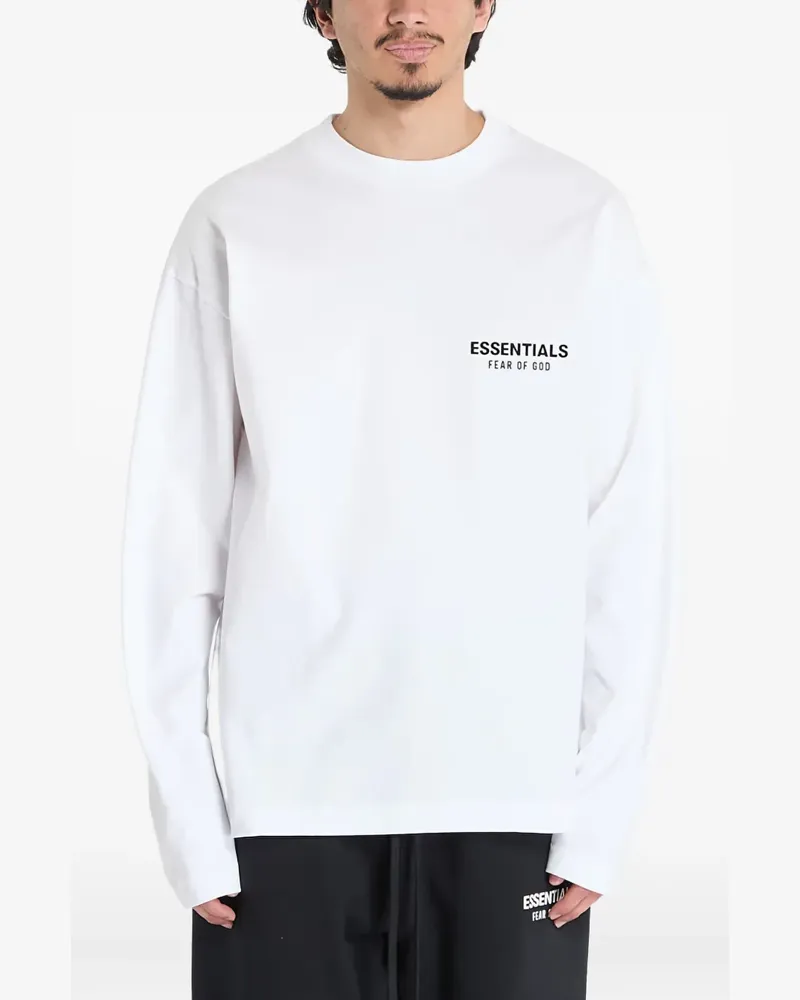 Fear of God Langarmshirt mit Logo - Weiß Weiß