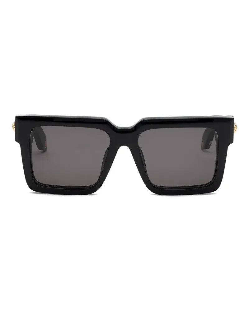 Roberto Cavalli snake-detail square-frame sunglasses - Schwarz Schwarz