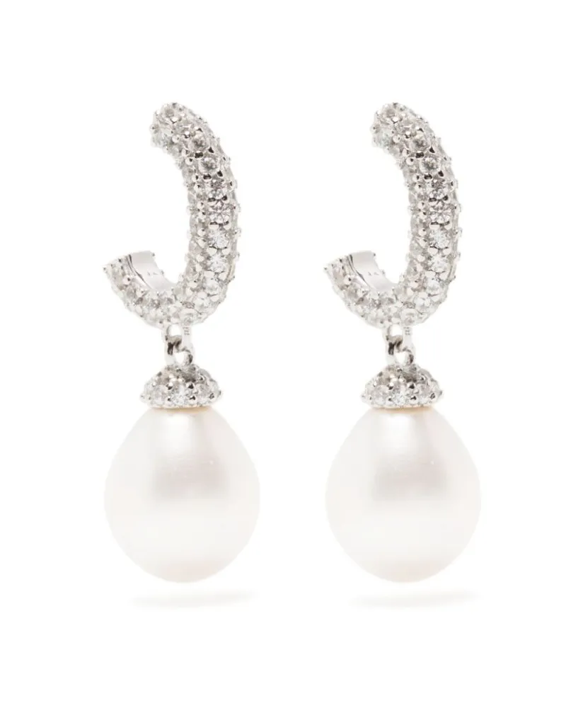 Eshvi Ohrringe mit Kristallen - Silber Silber