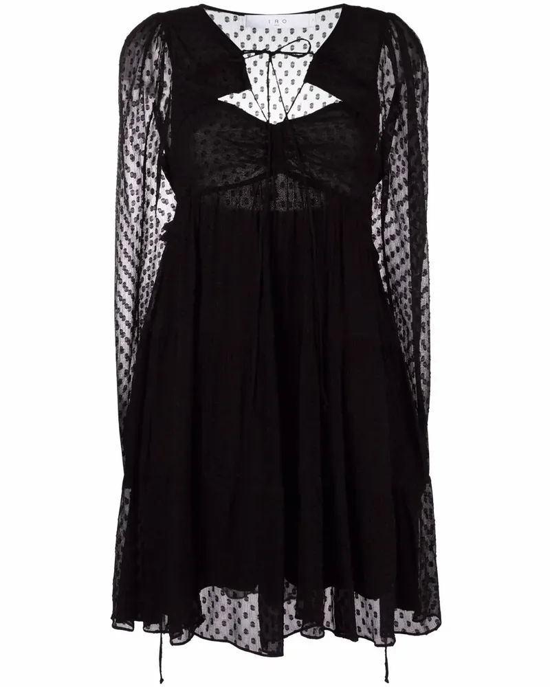 IRO Besticktes Kleid - Schwarz Schwarz