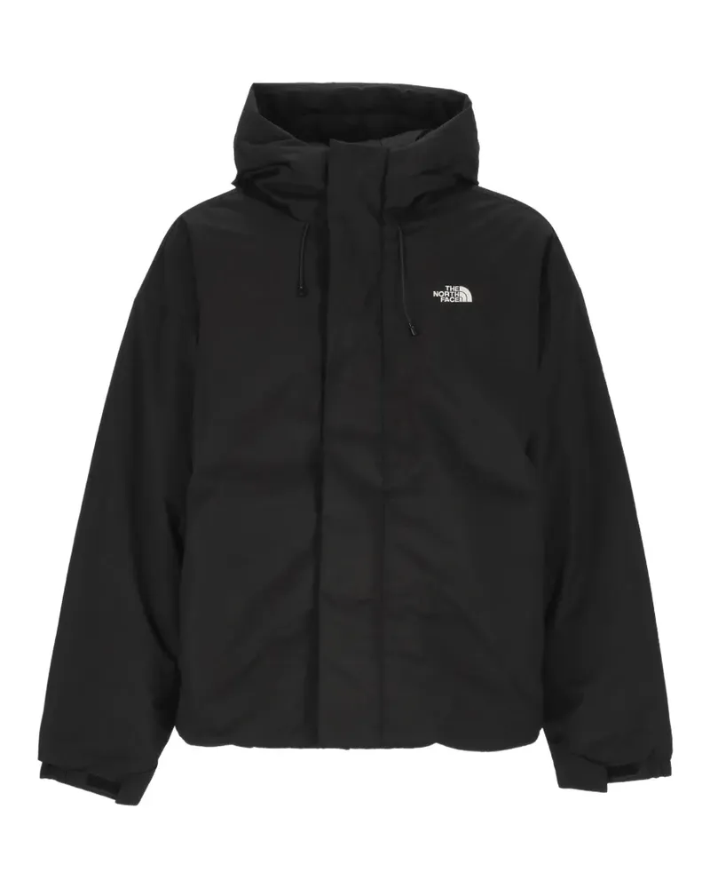 The North Face logo-print hooded padded jacket - Schwarz Schwarz