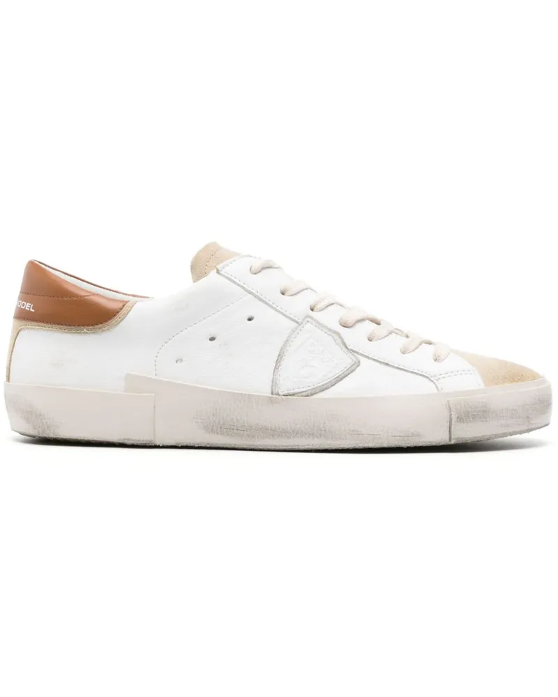 Philippe Model Paris Sneakers mit Logo-Patch - Weiß Weiß