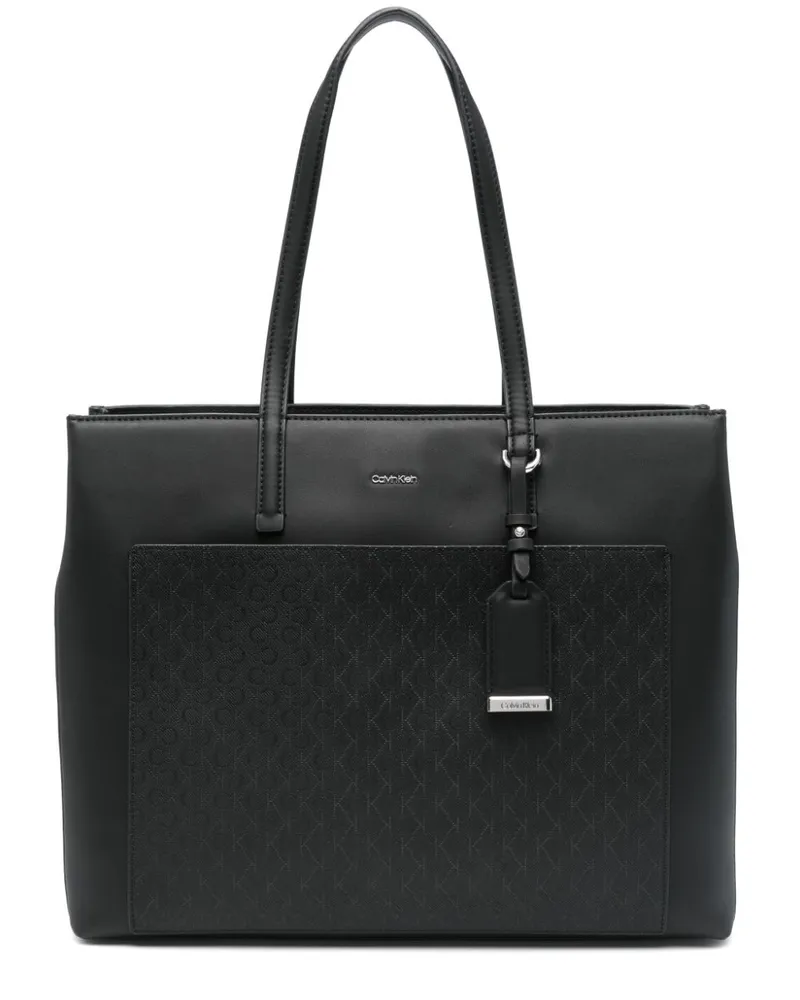 Calvin Klein Handtasche mit Logo-Schriftzug - Schwarz Schwarz
