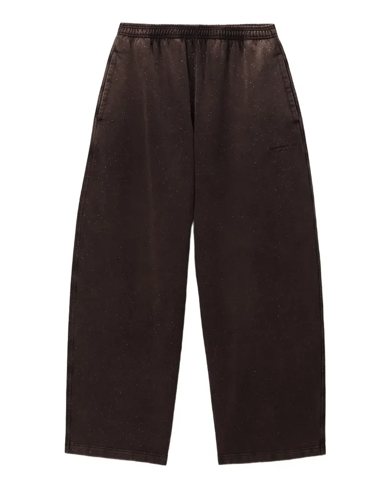 Alexander Wang Halbhohe Oversized-Jogginghose mit durchgehendem Hotfix - Braun Braun