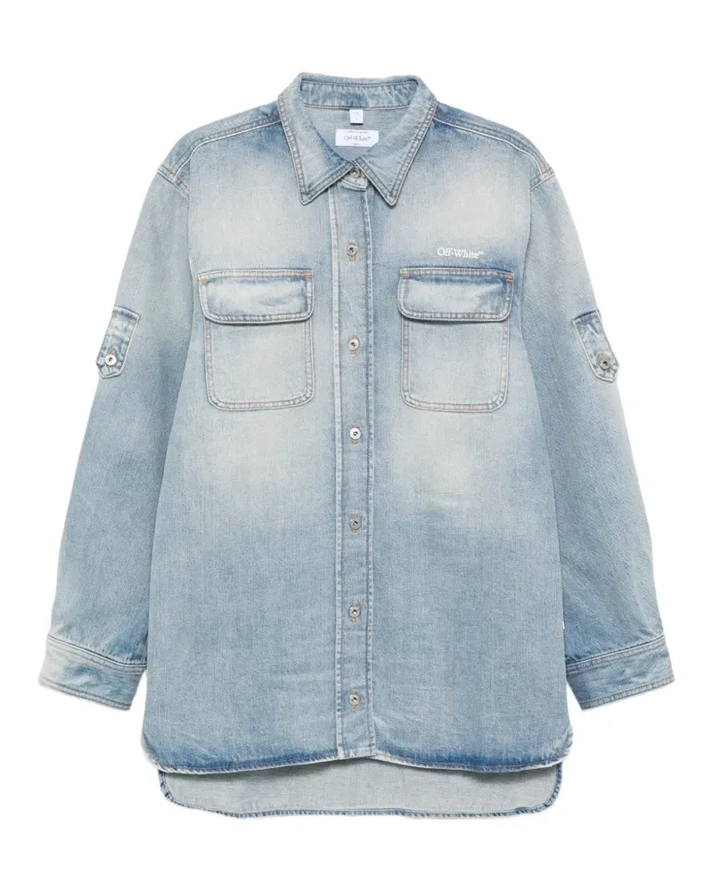 OFF-WHITE Hemd mit Brusttasche - Blau Blau