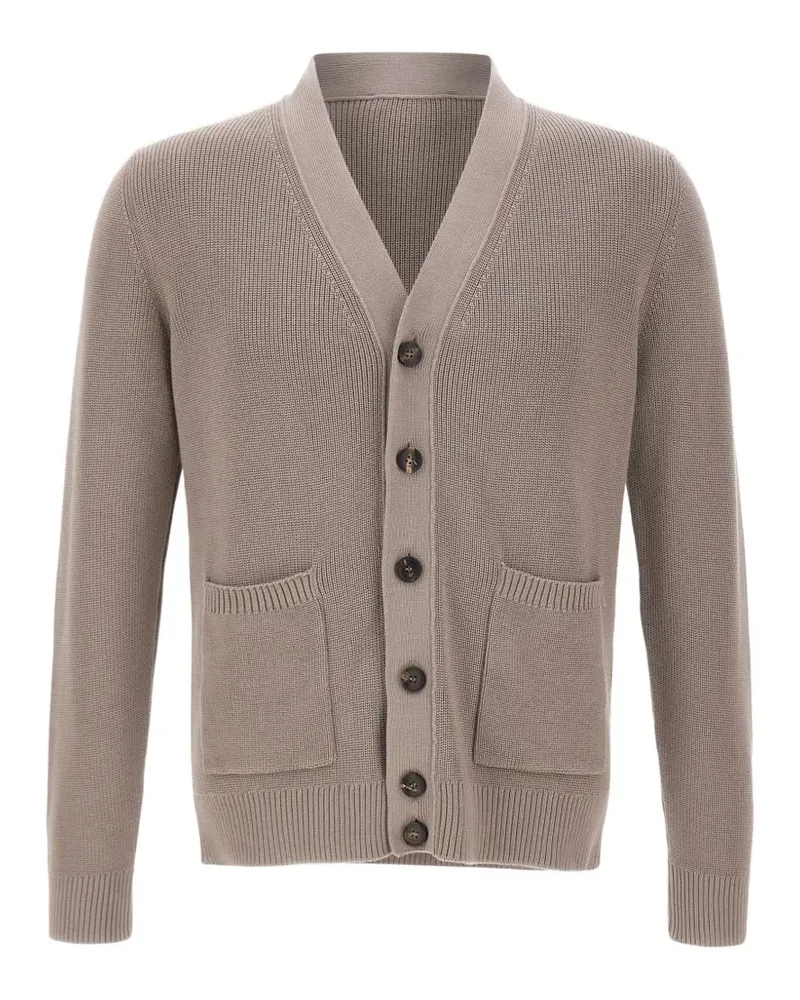 Filippo de Laurentiis V-neck cotton cardigan - Grau Grau