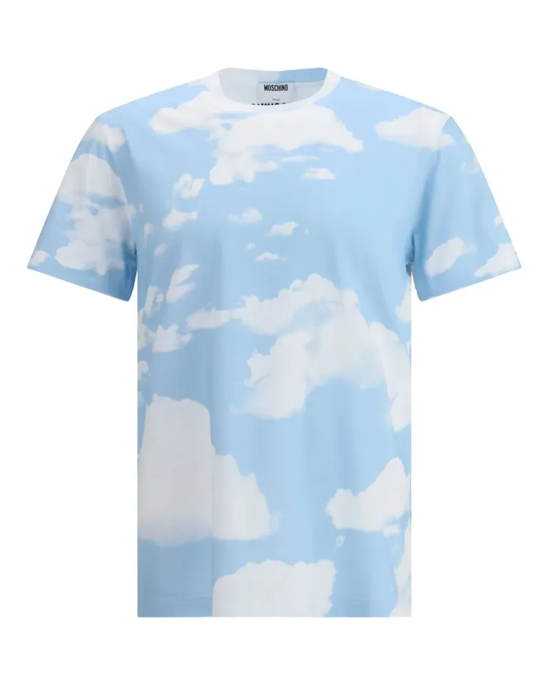 Moschino T-Shirt mit Wolken-Print - Blau Blau