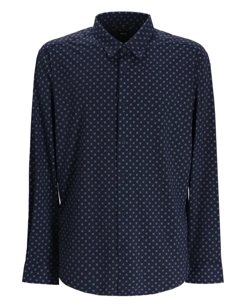 HUGO BOSS Gemustertes Hemd - Blau Blau