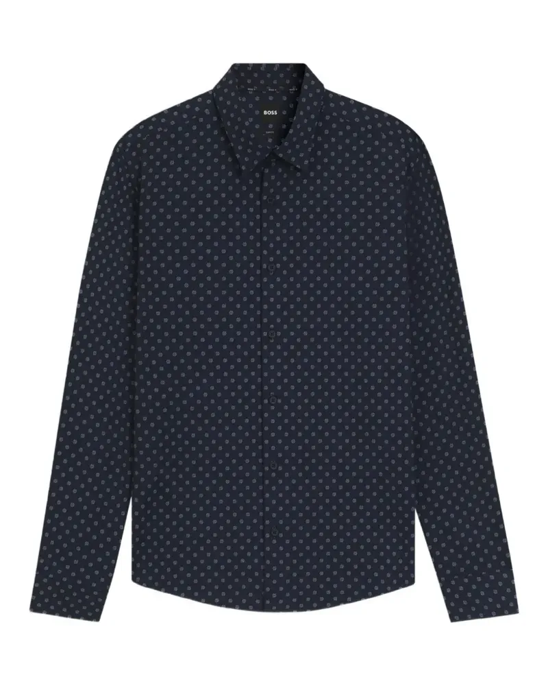 HUGO BOSS Gemustertes Hemd - Blau Blau