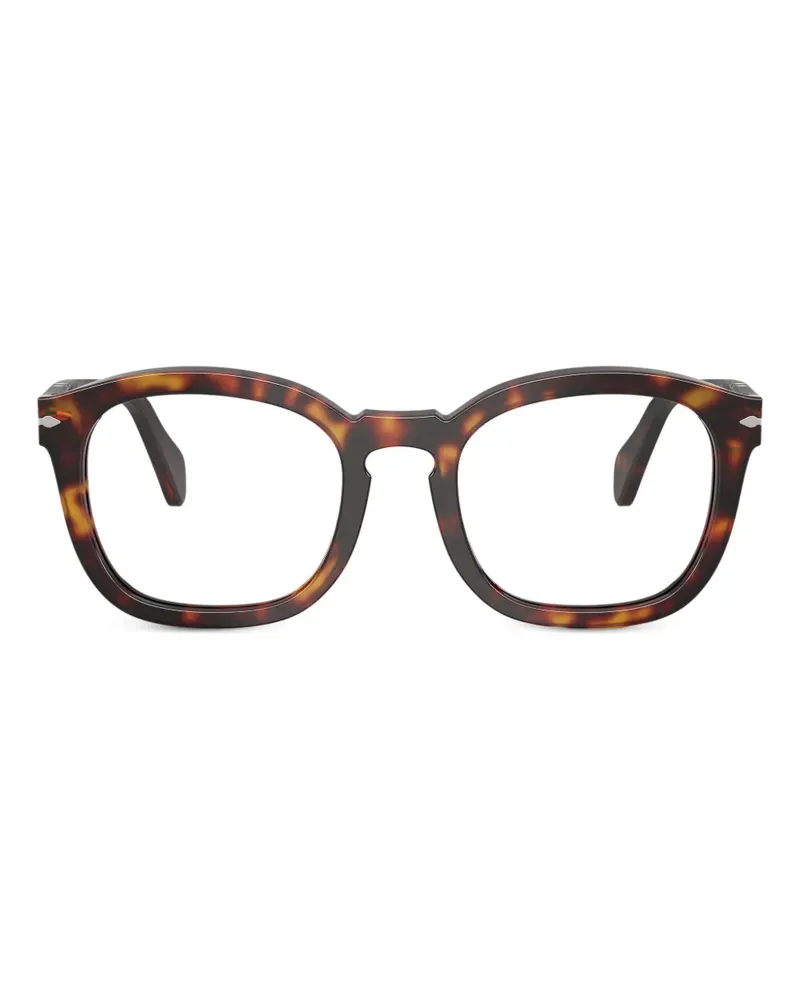 Persol Brille mit eckigem Gestell - Braun Braun