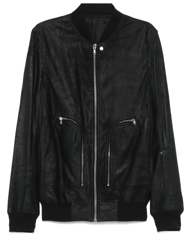 Rick Owens Bauhaus Flight Jacke - Schwarz Schwarz