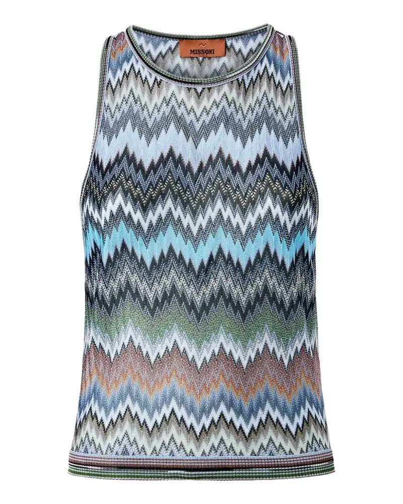 Missoni chevron-pattern top - Blau Blau