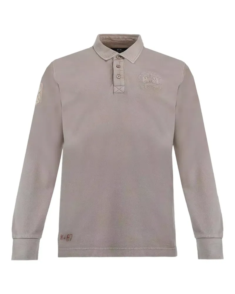 La Martina Langärmeliges Byron Poloshirt - Grau Grau