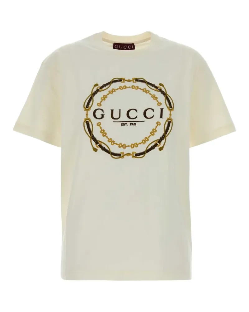 Gucci T-Shirt mit grafischem Print - Nude Nude