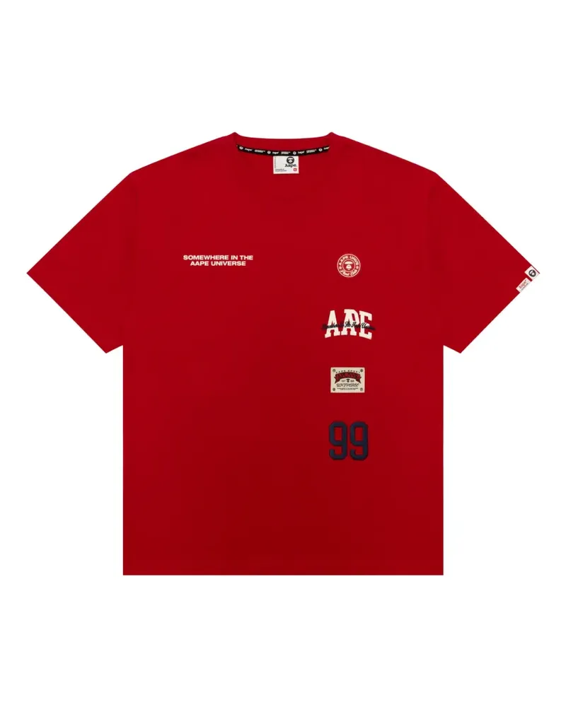 BAPE logo-detailing T-shirt - Rot Rot