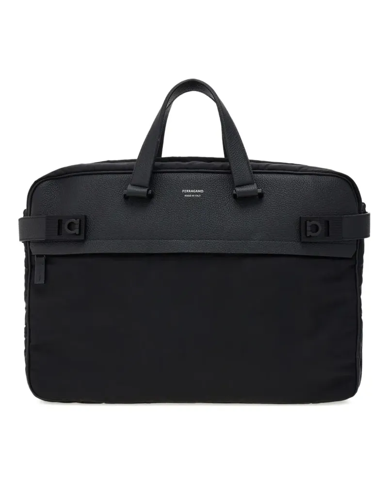Ferragamo Aktentasche mit Gancini-Print - Schwarz Schwarz