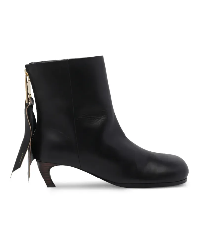 Sacai round-toe zip-fastening boots - Schwarz Schwarz