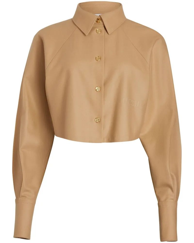 Patou Cropped-Hemd - Nude Nude