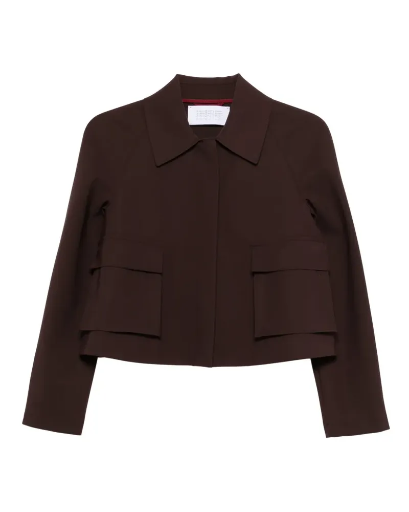 Harris Wharf London Jacke mit Vordertasche - Braun Braun