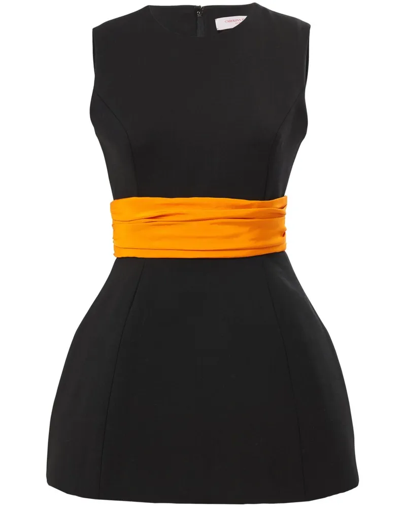 Carolina Herrera New York Top mit Kummerbund - Schwarz Schwarz