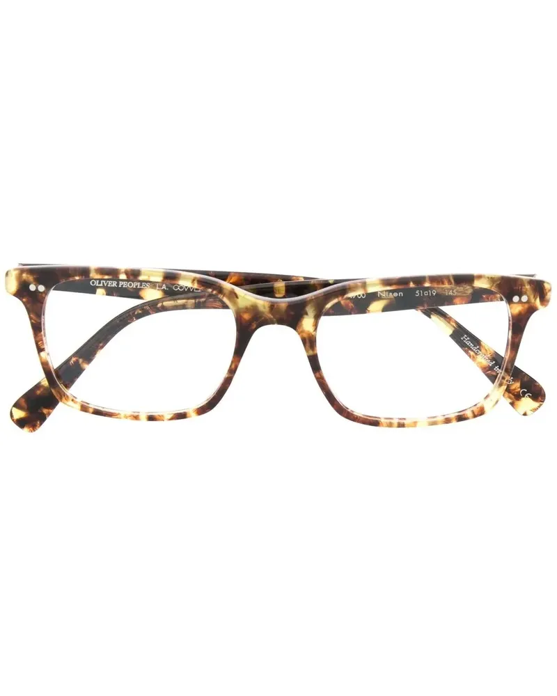 Oliver Peoples Nisen Brille mit eckigem Gestell - Braun Braun