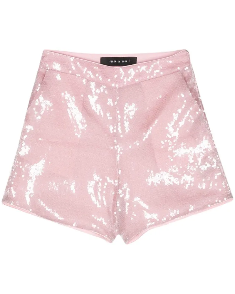 Federica Tosi Shorts mit Paillettenverzierung Rosa