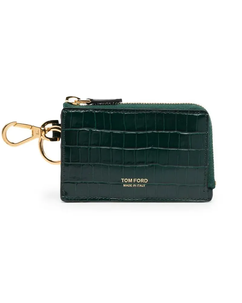 Tom Ford Portemonnaie mit Kroko-Effekt - Grün Grün