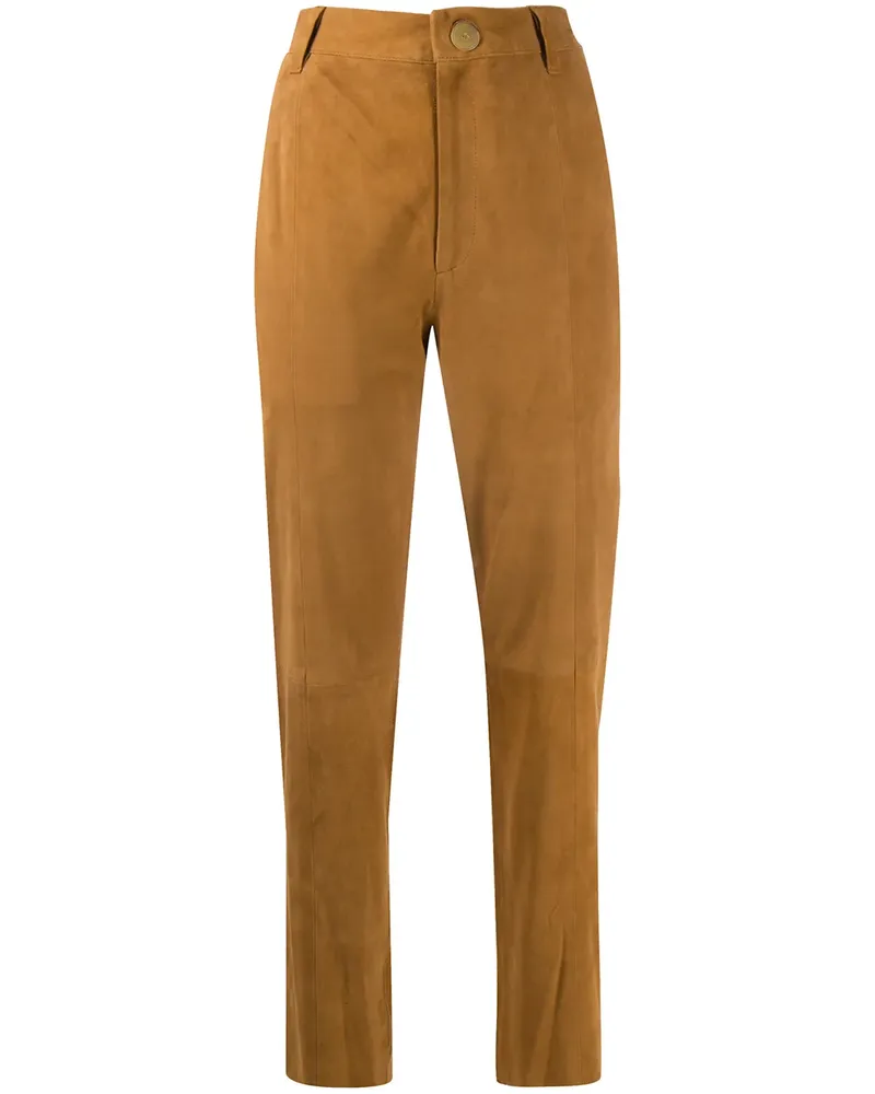 forte_forte Cropped-Hose - Braun Braun