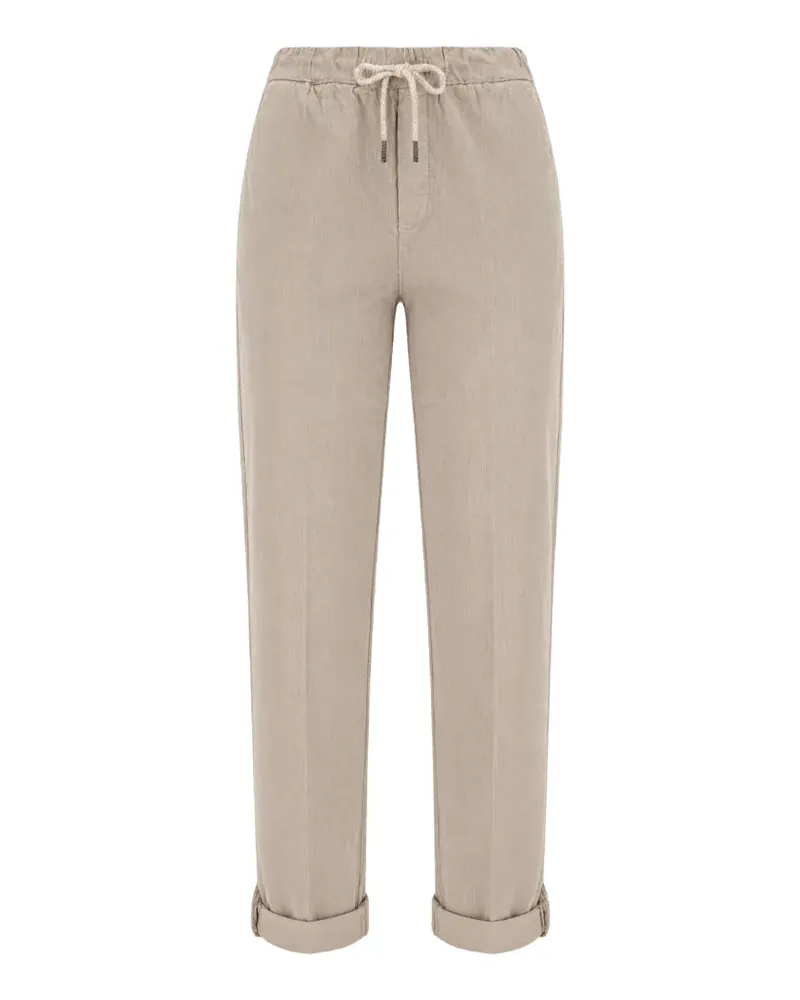 PANICALE Cashmere drawstring trousers - Nude Nude