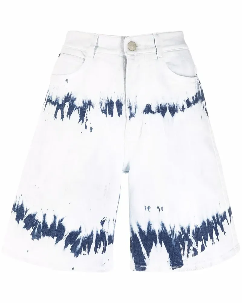 Stella McCartney Jeans-Shorts mit Batikmuster - Blau Blau