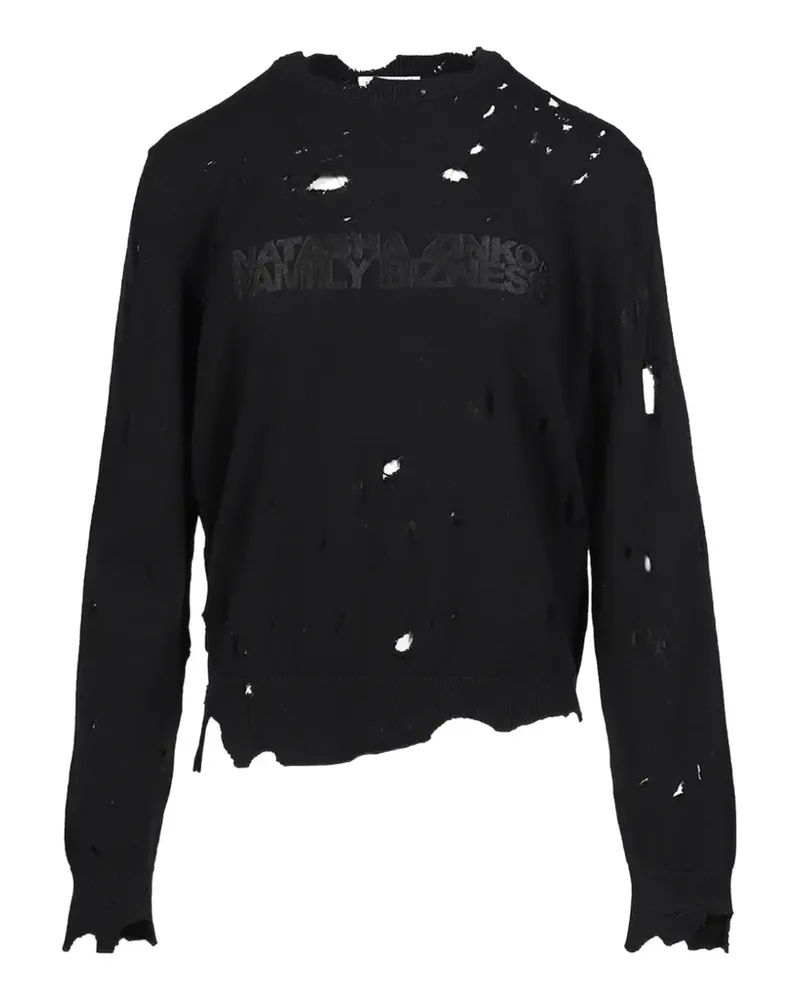 Natasha Zinko Pullover im Distressed-Look - Schwarz Schwarz