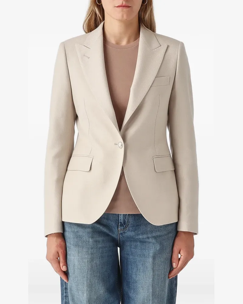 Tagliatore single-breasted peaked-lapels blazer - Nude Nude