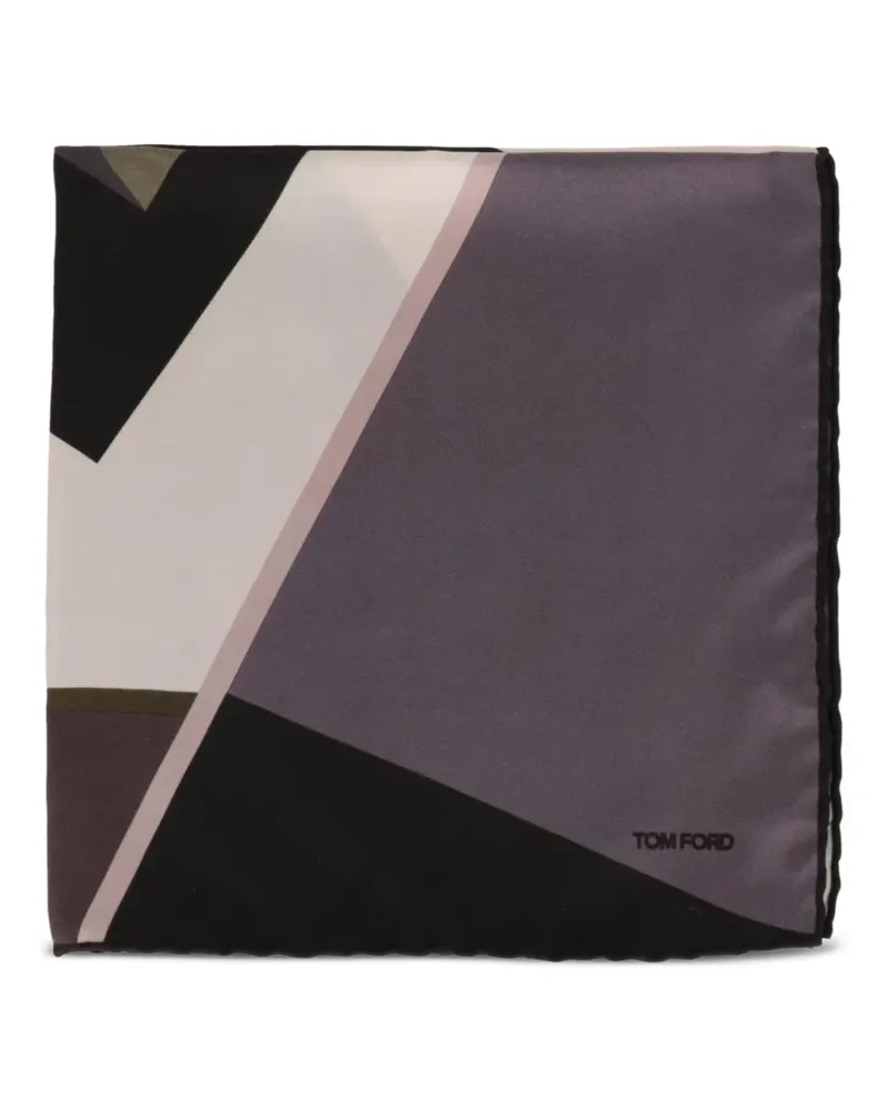 Tom Ford geometric-print pocket square - Violett Violett