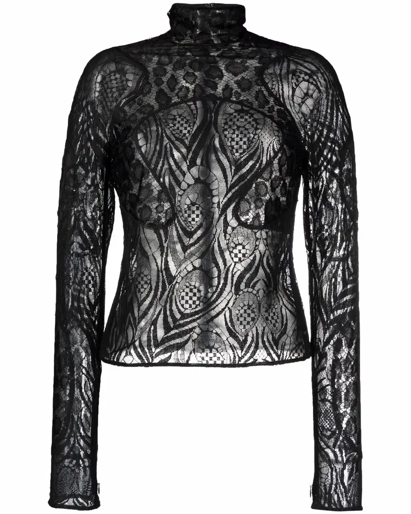 Tom Ford Oberteil mit Stehkragen - Schwarz Schwarz