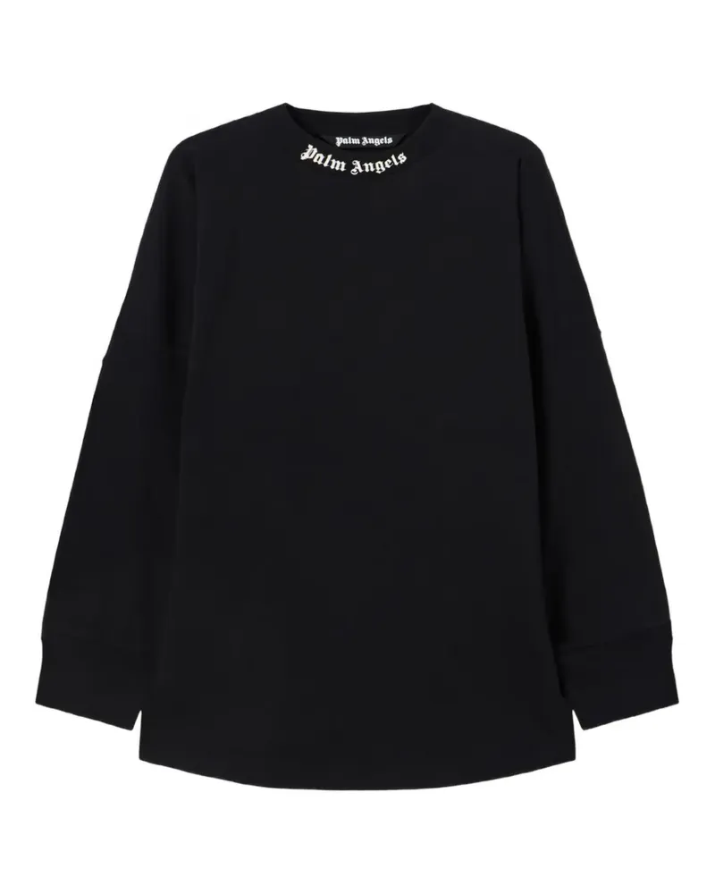 Palm Angels Langarmshirt mit Logo - Schwarz Schwarz